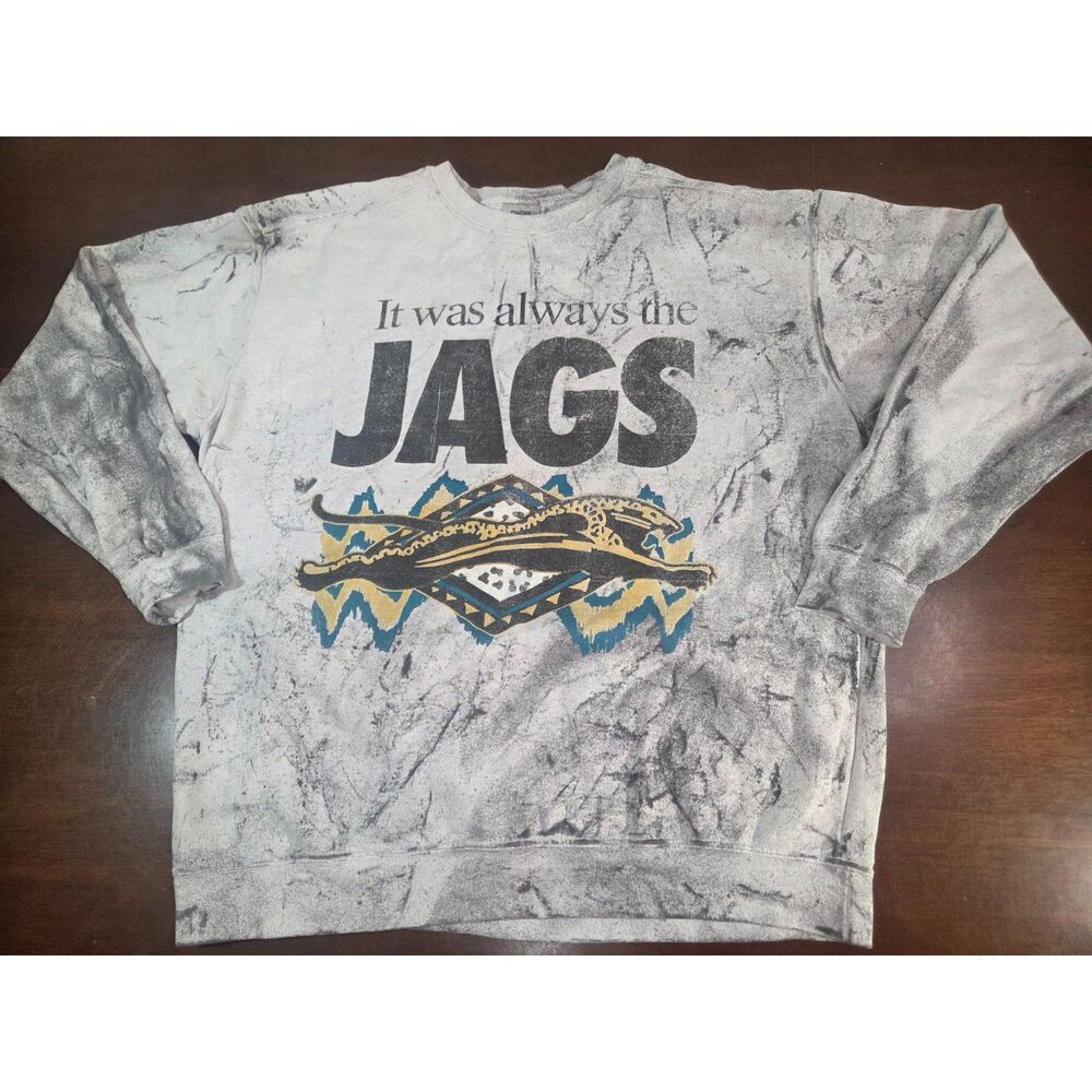 Comfort Colors Jacksonville Jaguars Sweatshirt XL Acid Wash Tie Dye JAGS NFL